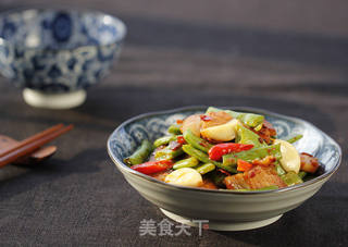 四季豆回锅肉的做法步骤:12
