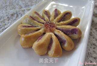 紫薯花形面包的做法步骤:11