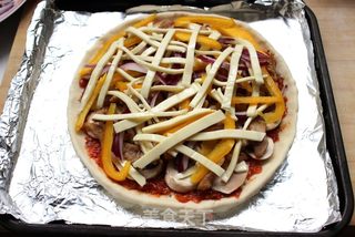 快乐DIY——鸡肉披萨的做法步骤:13