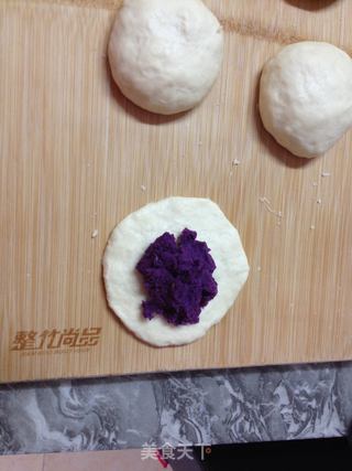 紫薯花卷面包的做法步骤:4