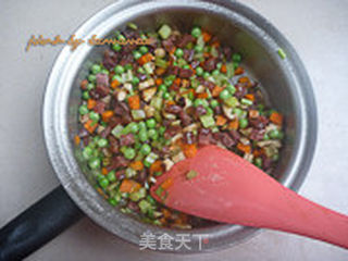 腊肠豌豆焖饭的做法步骤:5