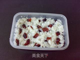 紫米果脯双色饭的做法步骤:4