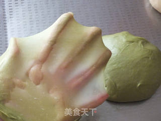 抹茶双色吐司的做法步骤:6