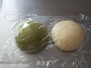 抹茶双色吐司的做法步骤:9