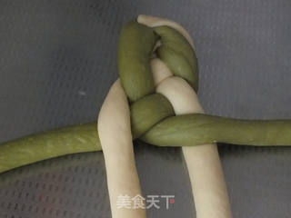 抹茶双色吐司的做法步骤:15