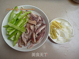 青椒肚条的做法步骤:6