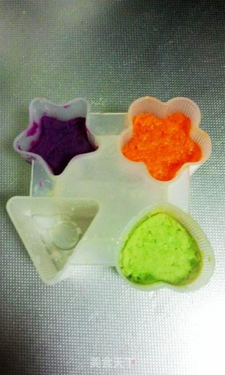 胡萝卜青豆紫薯泥的做法步骤:8