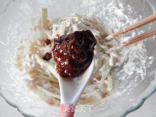 酱香肉末茄丝饼的做法步骤:7