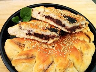 向日葵馅饼面包的做法步骤:18