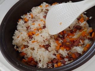 胡萝卜牛肉焖饭的做法步骤:13
