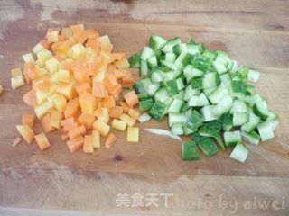 菠萝炒饭的做法步骤:3