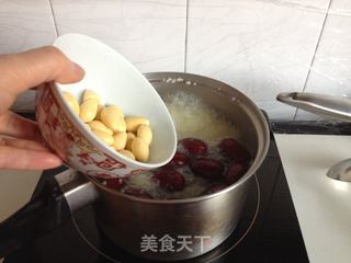 南瓜小米白果粥的做法步骤:4