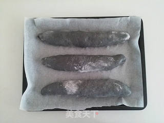 竹炭火腿起司面包的做法步骤:12