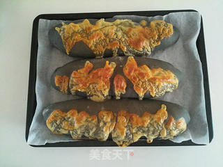 竹炭火腿起司面包的做法步骤:15