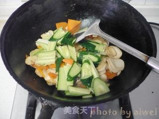 蚝油时蔬杏鲍菇的做法步骤:8