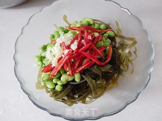 毛豆仁拌海带丝的做法步骤:8
