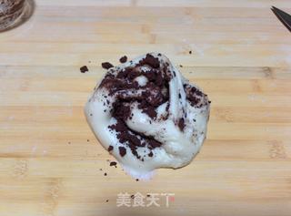 【蜜豆可可双色吐司】——手工整形面包机版的做法步骤:7