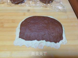 【蜜豆可可双色吐司】——手工整形面包机版的做法步骤:14