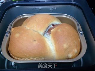 【蜜豆可可双色吐司】——手工整形面包机版的做法步骤:23