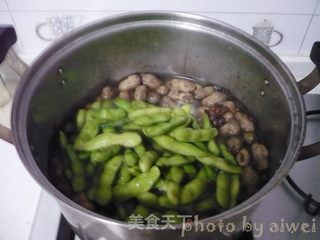 五香毛豆花生的做法步骤:7