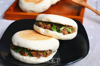 烤饼夹粉蒸肉的做法步骤:13