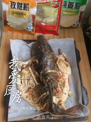 电烤箱烤鱼的做法步骤:6