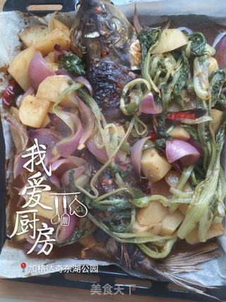电烤箱烤鱼的做法步骤:13