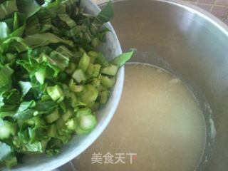 鲜汤青菜粥的做法步骤：8