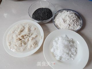 豆渣芝麻馅饼的做法步骤：1