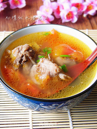 番茄排骨汤的做法步骤:7