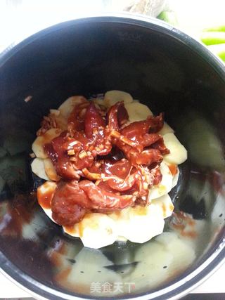 蒜香里脊(电饭煲版)的做法步骤:7