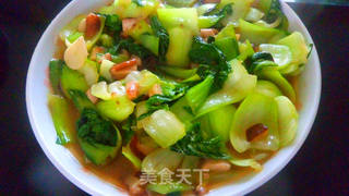 香菇青菜的做法步骤：8