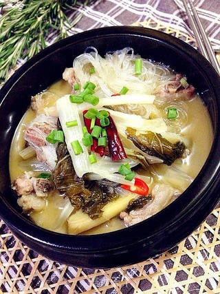私房菜之酸菜炖排骨的做法步骤:14