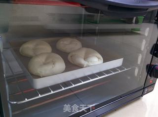 【快手蜜豆包】——不需要揉面的面包的做法步骤:15