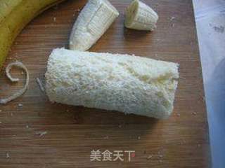 煎香蕉土司卷的做法步骤:4