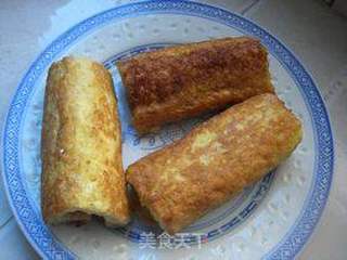 煎香蕉土司卷的做法步骤:7