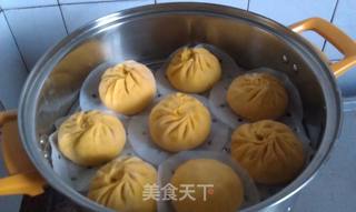 南瓜蜜豆包的做法步骤:8