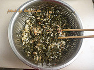 玉米面干菜包子的做法步骤:5