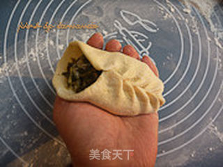 玉米面干菜包子的做法步骤:9