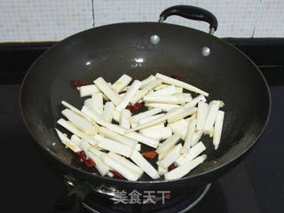 茭白炒肉片的做法步骤:4