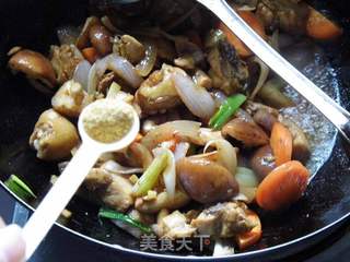 香菇鸡肉饭的做法步骤:9