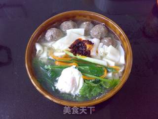 川辣牛肉丸汤面的做法步骤:7