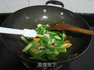 秋葵炒牛肉的做法步骤:10