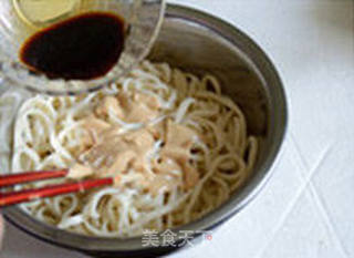 花生酱拌面的做法步骤:7