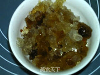 桃胶苹果羹的做法步骤:4