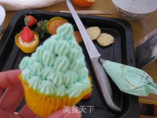圣诞树蛋糕的做法步骤:13