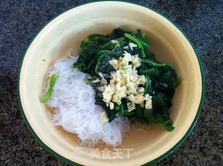 花生芝麻酱拌菠菜的做法步骤:7