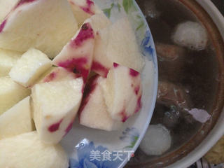 冬季养生食材多---紫皮淮山萝卜汤的做法步骤:5