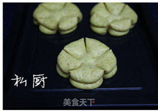 麸皮核桃花朵包的做法步骤:6