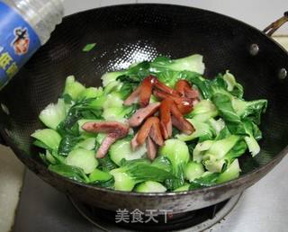 【荷美尔18般美味,“宴”惊四座】QQ肠炒青菜油条的做法步骤:8